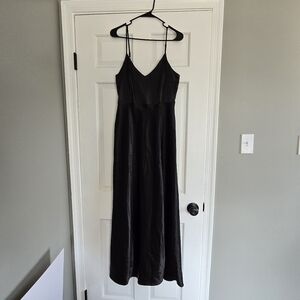 Birdy Grey Jay dress black satin and shiny formal sleek bridesmaid sz M